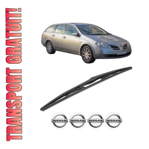 Stergator lamela spate NISSAN PRIMERA Hatchback (P12) din 2002 - 2008, pentru luneta auto, Valeo Silencio, din cauciuc siliconat rezistent, 4 Stickere Auto NISSAN