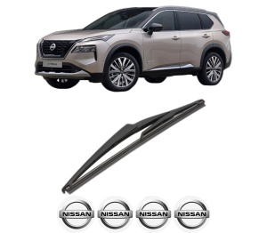 Stergator lamela spate NISSAN X-TRAIL IV (T33) din 2022, pentru luneta auto, Valeo Silencio, din cauciuc siliconat rezistent, 4 Stickere Auto NISSAN v19786