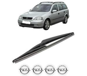 Stergator lamela spate OPEL ASTRA H Estate Van (L70) din 2004 - 2014, pentru luneta auto, Valeo Silencio, din cauciuc siliconat rezistent, 4 Stickere Auto OPEL v18286