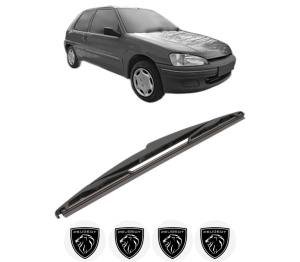 Stergator lamela spate PEUGEOT 106 Van II Hatchback Van (1S_) din 1996 - 2001, pentru luneta auto, Valeo Silencio, din cauciuc siliconat rezistent, 4 Stickere Auto PEUGEOT v22000