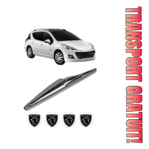 Stergator lamela spate PEUGEOT 207 SW Estate Van (WK_) din 2007 - 2012, pentru luneta auto, Bosch Twin, din cauciuc siliconat rezistent, 4 Stickere Auto PEUGEOT