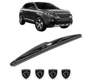 Stergator lamela spate PEUGEOT 3008 Van (MR_, MC_, MJ_) din 2016, pentru luneta auto, Valeo Silencio, din cauciuc siliconat rezistent, 4 Stickere Auto PEUGEOT v16546