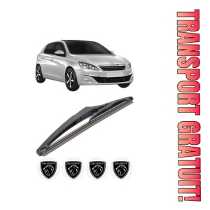 Stergator lamela spate PEUGEOT 308 Hatchback Van (LB_) din 2015 - 2021, pentru luneta auto, Bosch Twin, din cauciuc siliconat rezistent, 4 Stickere Auto PEUGEOT