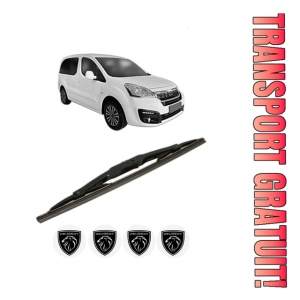 Stergator lamela spate PEUGEOT PARTNER ORIGIN Box Body/MPV (G_) din 2008 - 2015, pentru luneta auto, Bosch Twin, din cauciuc siliconat rezistent, 4 Stickere Auto PEUGEOT
