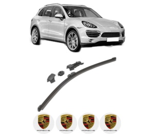 Stergator lamela spate PORSCHE CAYENNE (92A) din 2010 - 2018, pentru luneta auto, Valeo HydroConnect, din cauciuc siliconat rezistent, 4 Stickere Auto PORSCHE v16966