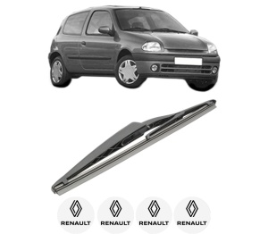 Stergator lamela spate RENAULT CLIO II (BB_, CB_) din 1998 - 2016, pentru luneta auto, Bosch Twin, din cauciuc siliconat rezistent, 4 Stickere Auto RENAULT v28469