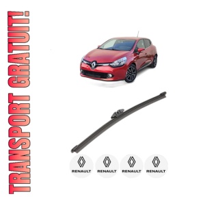 Stergator lamela spate RENAULT CLIO IV Hatchback Van (BH_) din 2014 - 2021, pentru luneta auto, Valeo Silencio, din cauciuc siliconat rezistent, 4 Stickere Auto RENAULT