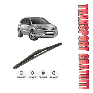 Stergator lamela spate RENAULT KOLEOS I (HY_) din 2008 - 2013, pentru luneta auto, Bosch Twin, din cauciuc siliconat rezistent, 4 Stickere Auto RENAULT
