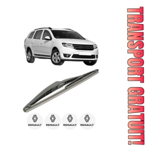 Stergator lamela spate RENAULT LOGAN II Estate (K8_) din 2013 - 2020, pentru luneta auto, Bosch Twin, din cauciuc siliconat rezistent, 4 Stickere Auto RENAULT