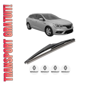 Stergator lamela spate RENAULT MEGANE IV Grandtour (K9A/M/N_) din 2016, pentru luneta auto, Valeo Silencio, din cauciuc siliconat rezistent, 4 Stickere Auto RENAULT