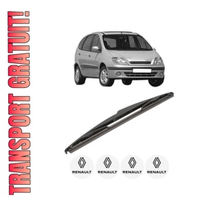 Stergator lamela spate RENAULT SCENIC I MPV (JA0/1_, FA0_) din 1999 - 2003, pentru luneta auto, Valeo Silencio, din cauciuc siliconat rezistent, 4 Stickere Auto RENAULT