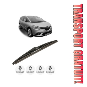 Stergator lamela spate RENAULT SCENIC IV (J9_) din 2016 - 2022, pentru luneta auto, Bosch Twin, din cauciuc siliconat rezistent, 4 Stickere Auto RENAULT