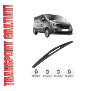 Stergator lamela spate RENAULT TRAFIC III Van (FG_) din 2014, pentru luneta auto, Valeo Silencio, din cauciuc siliconat rezistent, 4 Stickere Auto RENAULT