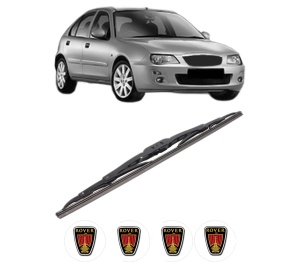 Stergator lamela spate ROVER 25 I Hatchback (RF) din 1999 - 2005, pentru luneta auto, Bosch Twin, din cauciuc siliconat rezistent, 4 Stickere Auto ROVER v32076