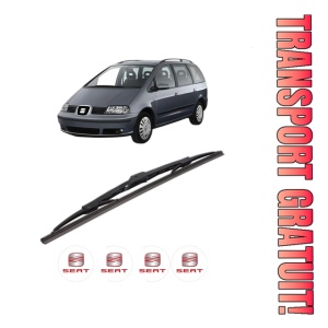 Stergator lamela spate SEAT ALHAMBRA VAN (7V8, 7V9) din 1996 - 2010, pentru luneta auto, Bosch Twin, din cauciuc siliconat rezistent, 4 Stickere Auto SEAT