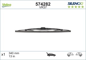 Stergator lamela spate SEAT ALTEA XL (5P5, 5P8) din 2006 - 2015, pentru luneta auto, Valeo Silencio, din cauciuc siliconat rezistent, 4 Stickere Auto SEAT v21265