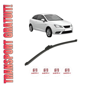 Stergator lamela spate SEAT IBIZA IV SC (6J1, 6P5) din 2008 - 2016, pentru luneta auto, Valeo Silencio Xtrm, din cauciuc siliconat rezistent, 4 Stickere Auto SEAT