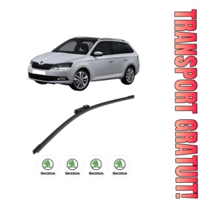 Stergator lamela spate SKODA FABIA III Estate (NJ5) din 2014 - 2022, pentru luneta auto, Bosch Aerotwin, din cauciuc siliconat rezistent, 4 Stickere Auto SKODA