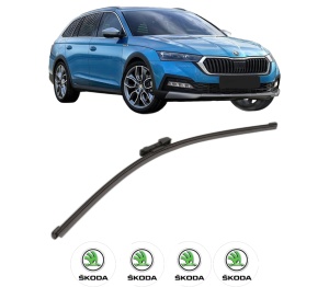 Stergator lamela spate SKODA OCTAVIA IV (NX3, NN3, PV3) din 2020, pentru luneta auto, Valeo Silencio Xtrm, din cauciuc siliconat rezistent, 4 Stickere Auto SKODA v17386