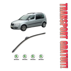 Stergator lamela spate SKODA ROOMSTER Praktik (5J) din 2007 - 2015, pentru luneta auto, Bosch Aerotwin, din cauciuc siliconat rezistent, 4 Stickere Auto SKODA