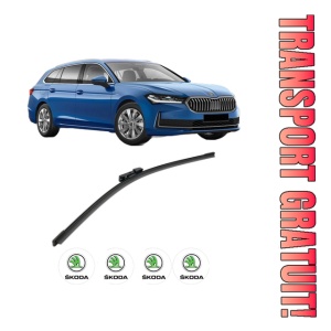 Stergator lamela spate SKODA SUPERB IV (NZ3) din 2023, pentru luneta auto, Bosch Aerotwin, din cauciuc siliconat rezistent, 4 Stickere Auto SKODA
