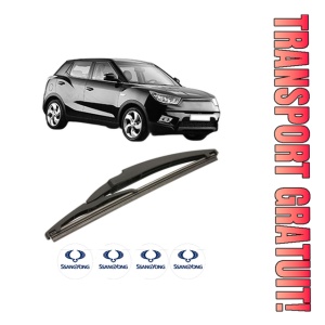 Stergator lamela spate SSANGYONG Tivoli din 2015, pentru luneta auto, Bosch Twin, din cauciuc siliconat rezistent, 4 Stickere Auto SSANGYONG