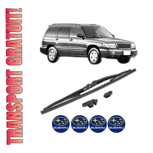 Stergator lamela spate SUBARU FORESTER (SF_) din 1997 - 2002, pentru luneta auto, Valeo Silencio, din cauciuc siliconat rezistent, 4 Stickere Auto SUBARU