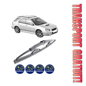 Stergator lamela spate SUBARU IMPREZA Estate (GG) din 2000 - 2008, pentru luneta auto, Bosch Twin, din cauciuc siliconat rezistent, 4 Stickere Auto SUBARU