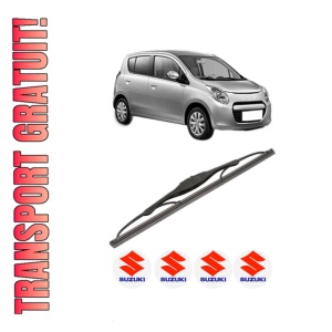 Stergator lamela spate SUZUKI ALTO VII (GF, HA25_, HA35_) din 2009, pentru luneta auto, Valeo Silencio, din cauciuc siliconat rezistent, 4 Stickere Auto SUZUKI