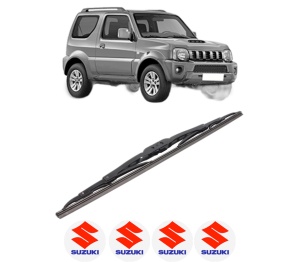 Stergator lamela spate SUZUKI JIMNY Closed Off-Road Vehicle (SN) din 1998, pentru luneta auto, Bosch Twin, din cauciuc siliconat rezistent, 4 Stickere Auto SUZUKI v32016