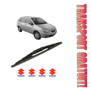 Stergator lamela spate SUZUKI LIANA Hatchback din 2001 - 2007, pentru luneta auto, Bosch Twin, din cauciuc siliconat rezistent, 4 Stickere Auto SUZUKI