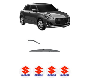 Stergator lamela spate SUZUKI SWIFT VI (ZD_, ZC_) din 2023, pentru luneta auto, Valeo Silencio, din cauciuc siliconat rezistent, 4 Stickere Auto SUZUKI v16306