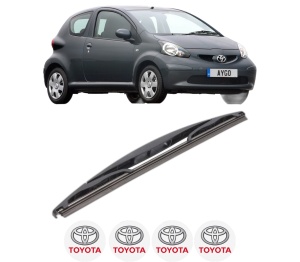 Stergator lamela spate TOYOTA AYGO (_B1_) din 2005 - 2014, pentru luneta auto, Bosch Twin, din cauciuc siliconat rezistent, 4 Stickere Auto TOYOTA v31776