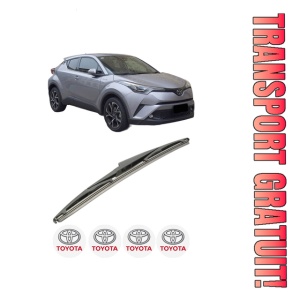 Stergator lamela spate TOYOTA C-HR VAN (_X1_) din 2016, pentru luneta auto, Bosch Twin, din cauciuc siliconat rezistent, 4 Stickere Auto TOYOTA