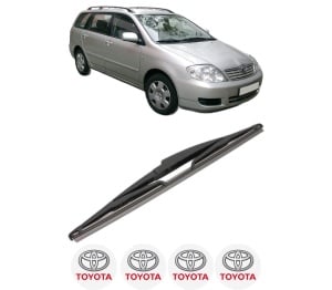 Stergator lamela spate TOYOTA COROLLA Estate (_E12_) din 2002 - 2007, pentru luneta auto, Valeo Silencio, din cauciuc siliconat rezistent, 4 Stickere Auto TOYOTA v17446