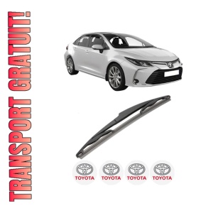 Stergator lamela spate TOYOTA COROLLA Hatchback (_E21_, _EA1_, _EH1_) din 2018, pentru luneta auto, Valeo Silencio, din cauciuc siliconat rezistent, 4 Stickere Auto TOYOTA