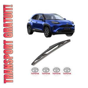 Stergator lamela spate TOYOTA YARIS CROSS (MXP_) din 2020, pentru luneta auto, Valeo Silencio, din cauciuc siliconat rezistent, 4 Stickere Auto TOYOTA
