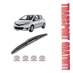 Stergator lamela spate TOYOTA YARIS Hatchback Van (_P13_) din 2012 - 2020, pentru luneta auto, Bosch Twin, din cauciuc siliconat rezistent, 4 Stickere Auto TOYOTA