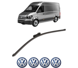 Stergator lamela spate Volkswagen CRAFTER Van (SY_, SX_) din 2016 - 2024, pentru luneta auto, Valeo Silencio Xtrm, din cauciuc siliconat rezistent, 4 Stickere Auto VW v17326