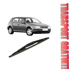 Stergator lamela spate Volkswagen GOLF IV (1J1) din 1997 - 2005, pentru luneta auto, Bosch Twin, din cauciuc siliconat rezistent, 4 Stickere Auto VW