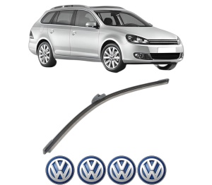 Stergator lamela spate Volkswagen GOLF VI Variant (AJ5) din 2009 - 2013, pentru luneta auto, Bosch Aerotwin, din cauciuc siliconat rezistent, 4 Stickere Auto VW v27051