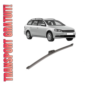 Stergator lamela spate Volkswagen PASSAT B7 Variant (365) din 2010 - 2015, pentru luneta auto, Valeo Silencio Xtrm, din cauciuc siliconat rezistent, 4 Stickere Auto VW