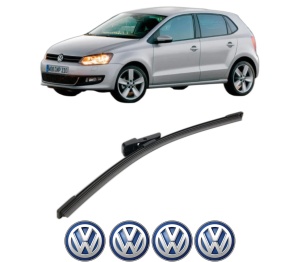 Stergator lamela spate Volkswagen POLO Van V (6R1, 6C1) din 2009 - 2017, pentru luneta auto, Bosch Aerotwin, din cauciuc siliconat rezistent, 4 Stickere Auto VW v25906