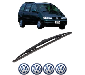 Stergator lamela spate Volkswagen SHARAN VAN (7M_) din 1996 - 2010, pentru luneta auto, Bosch Twin, din cauciuc siliconat rezistent, 4 Stickere Auto VW v30396