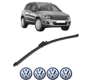 Stergator lamela spate Volkswagen TIGUAN (5N_) din 2007 - 2018, pentru luneta auto, Valeo Silencio Xtrm, din cauciuc siliconat rezistent, 4 Stickere Auto VW v21346
