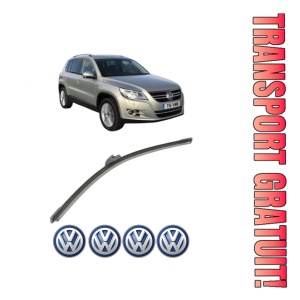 Stergator lamela spate Volkswagen TIGUAN VAN (5N_) din 2007 - 2018, pentru luneta auto, Bosch Aerotwin, din cauciuc siliconat rezistent, 4 Stickere Auto VW