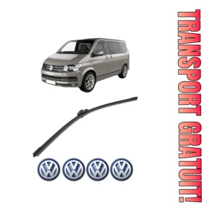 Stergator lamela spate Volkswagen TRANSPORTER T5 Bus (7HB, 7HJ, 7EB, 7EJ) din 2003 - 2015, pentru luneta auto, Bosch Aerotwin, din cauciuc siliconat rezistent, 4 Stickere Auto VW