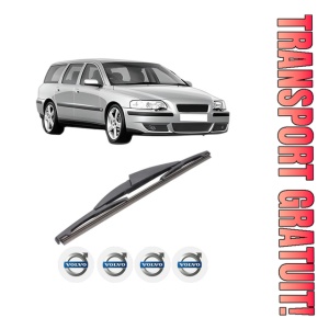 Stergator lamela spate VOLVO V70 II (285) din 1999 - 2008, pentru luneta auto, Bosch Twin, din cauciuc siliconat rezistent, 4 Stickere Auto VOLVO
