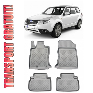 Subaru Forester V E-Boxer Din 06.2019 - Prezent, Suv, Facelift , Set Covorase Auto Tip Tavita Premium 3D, din cauciuc