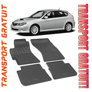 Subaru Impreza III, Hatchback, fabricat din 09.2007 - 2011, set covorase auto dedicate, din cauciuc 100% Premium